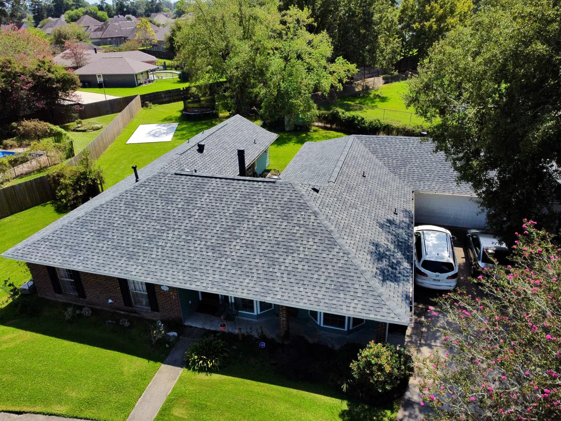 Finished roof replacement on a Baton Rouge home